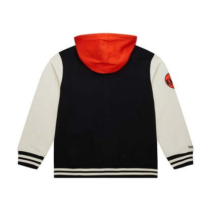 Mitchell & Ness Knicks Courtside Fleece Button Down Hooded Jacket