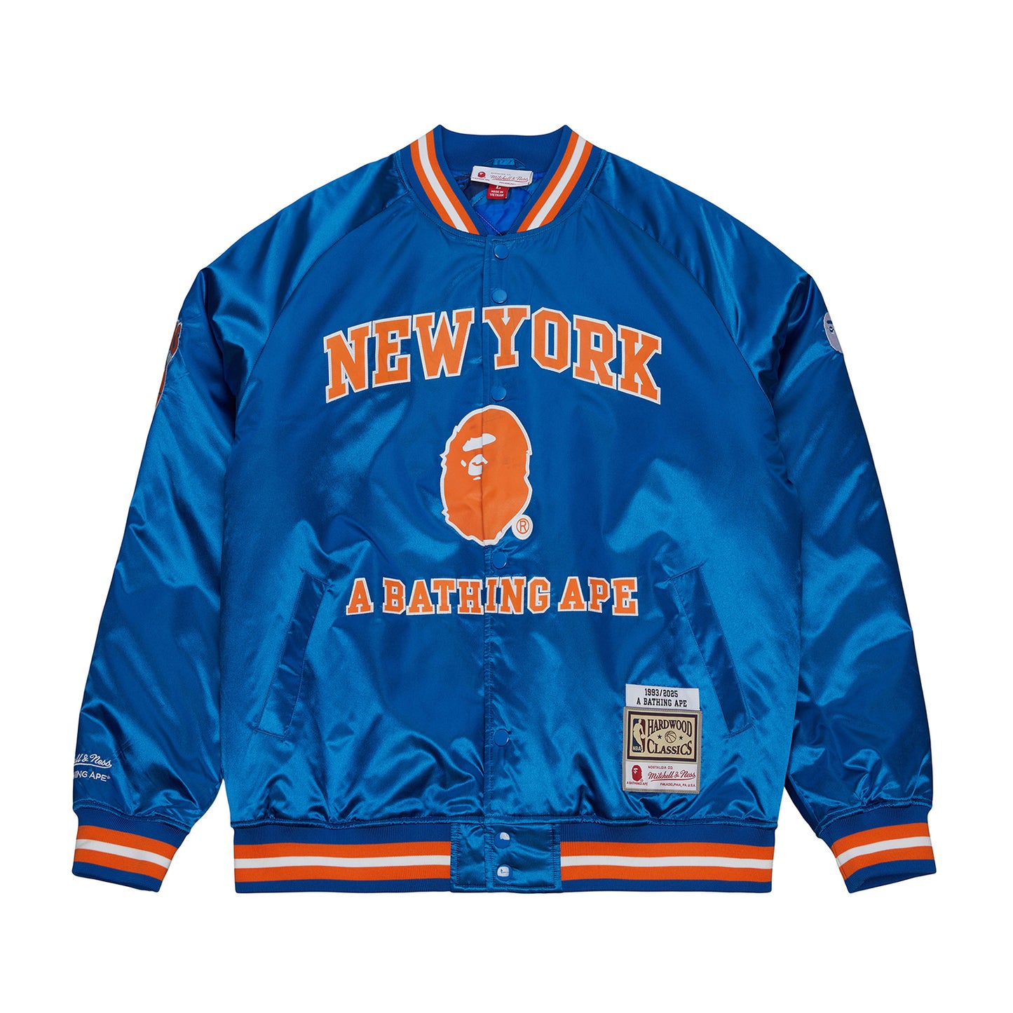 Mitchell & Ness Knicks x BAPE Satin Jacket