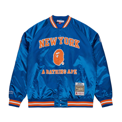 Mitchell & Ness Knicks x BAPE Satin Jacket