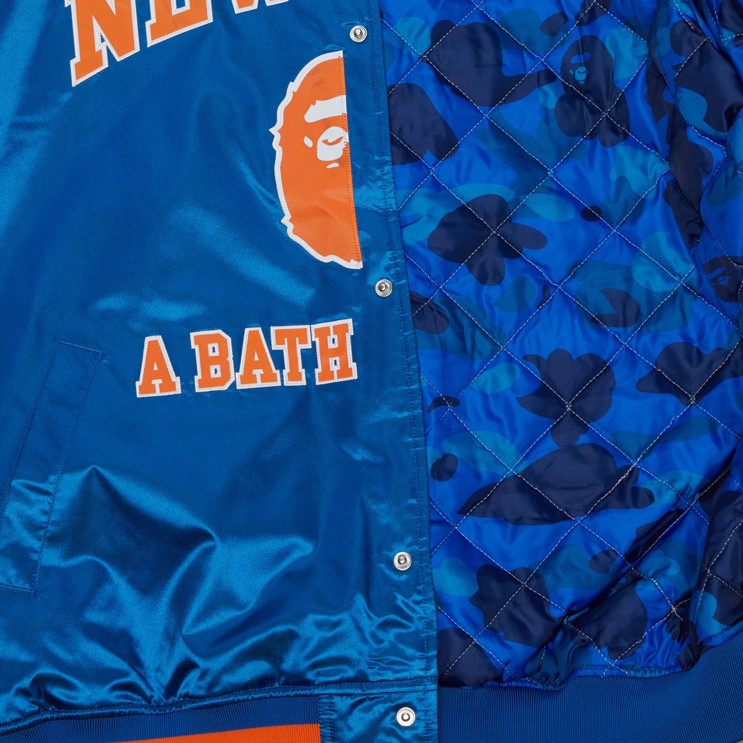 Mitchell & Ness Knicks x BAPE Satin Jacket
