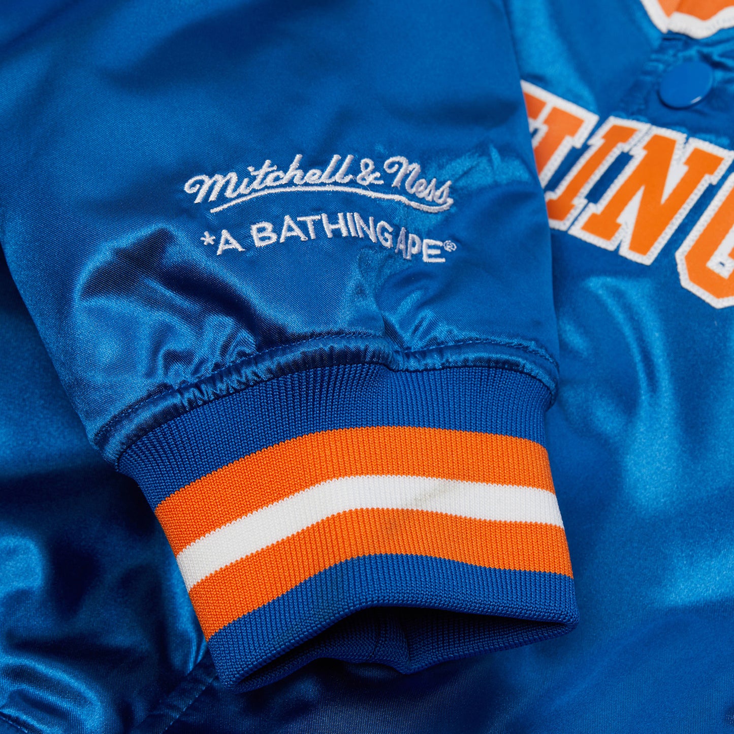 Mitchell & Ness Knicks x BAPE Satin Jacket