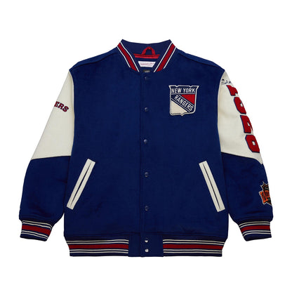 Mitchell & Ness Rangers Team History Varsity Jacket