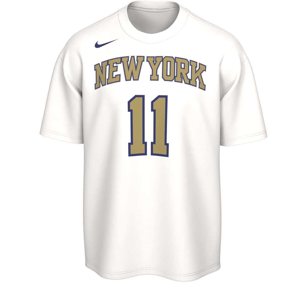 Nike Knicks Jalen Brunson Trophy Ring Banner Name & Number Tee