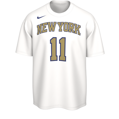 Nike Knicks Jalen Brunson Trophy Ring Banner Name & Number Tee