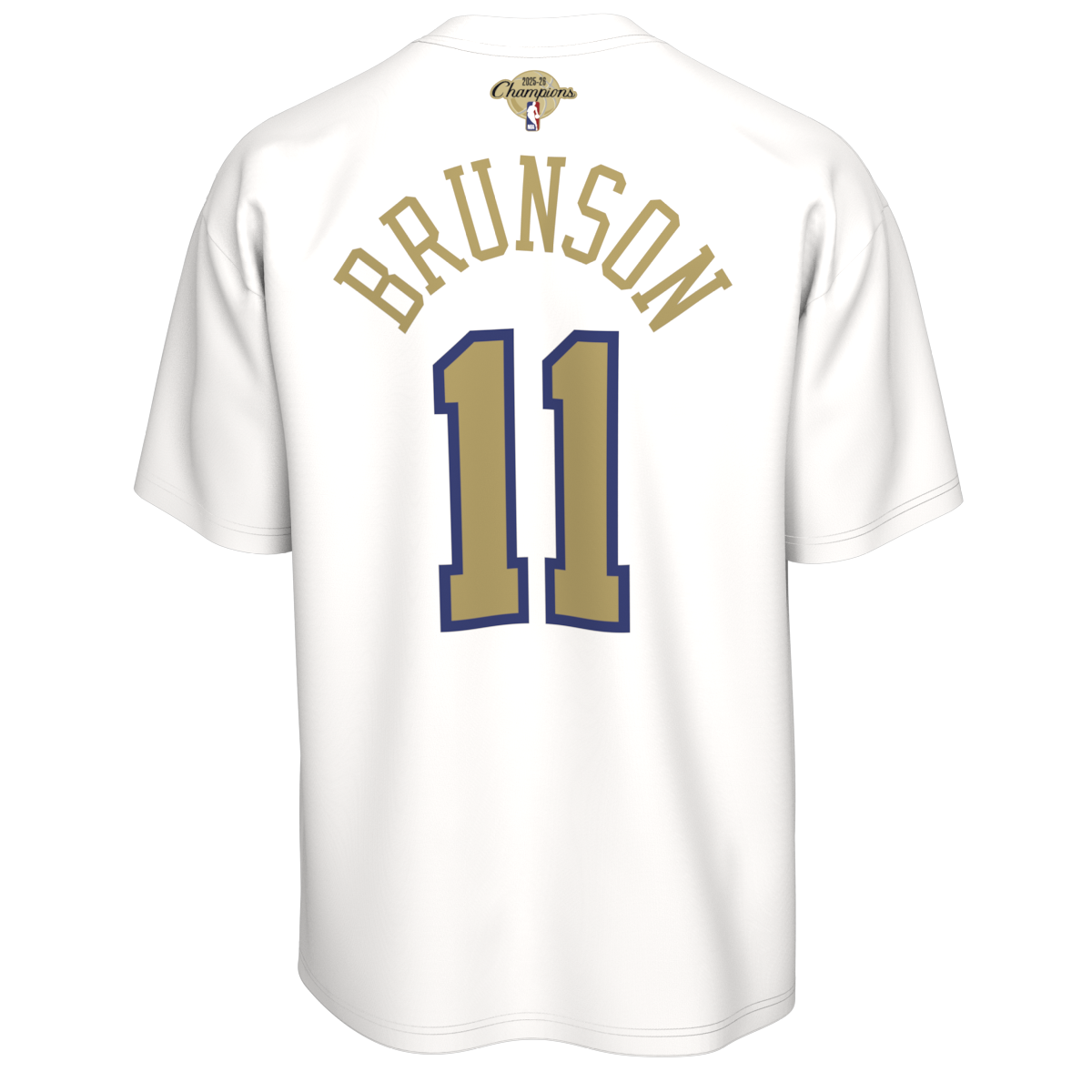 Nike Knicks Jalen Brunson Trophy Ring Banner Name & Number Tee