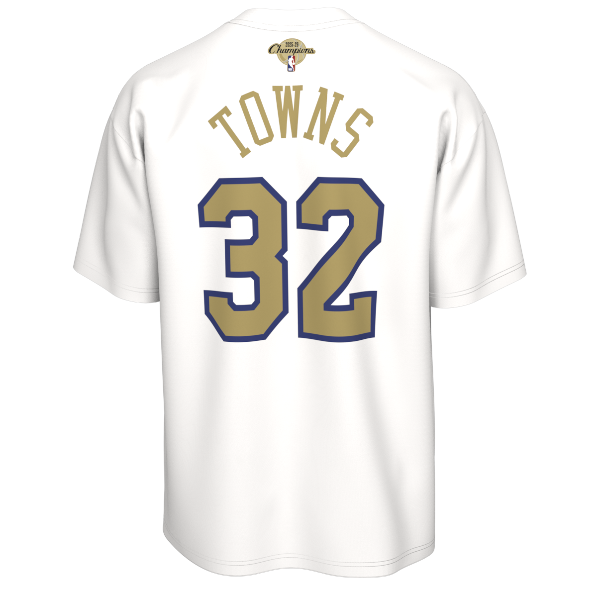 Nike Knicks Karl Anthony Towns Trophy Ring Banner Name & Number Tee