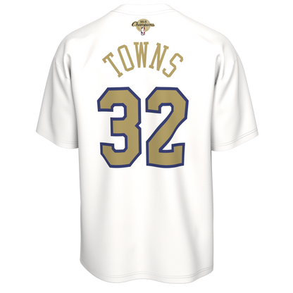 Nike Knicks Karl Anthony Towns Trophy Ring Banner Name & Number Tee