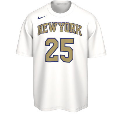 Nike Knicks Mikal Bridges Trophy Ring Banner Name & Number Tee