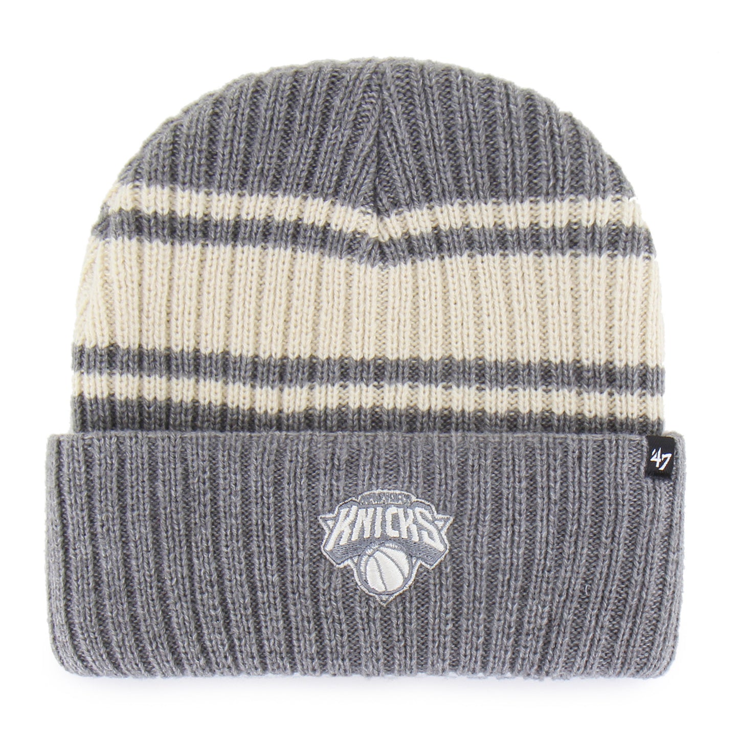 '47 Brand Knicks Dark Grey Harbor Stripe Cuff Knit