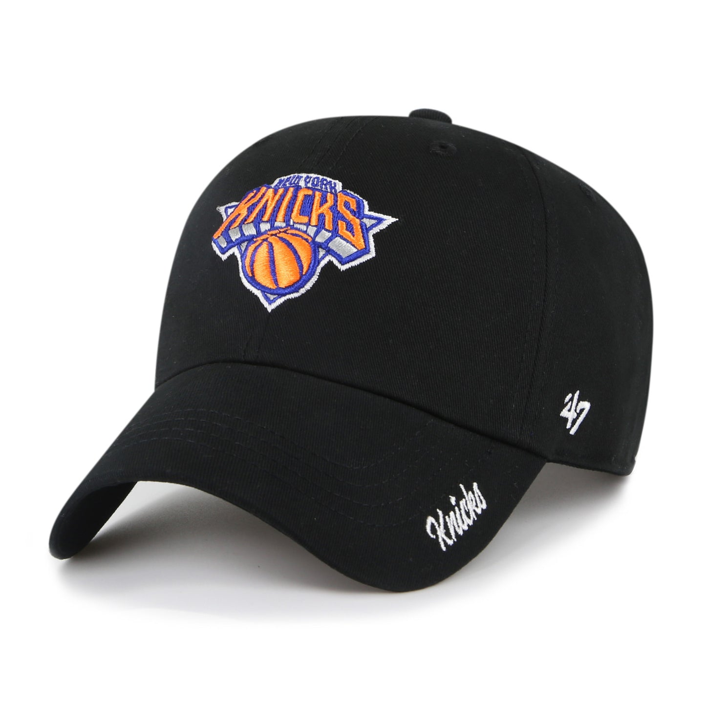 Women's '47 Brand Knicks Black Miata Clean Up In Black - Front View