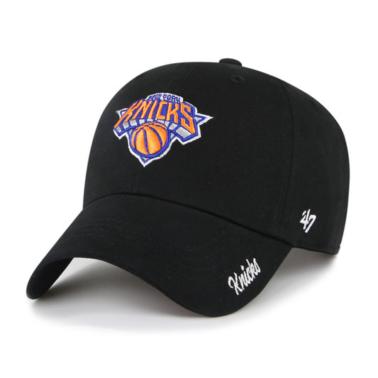 Women's '47 Brand Knicks Black Miata Clean Up In Black - Front View