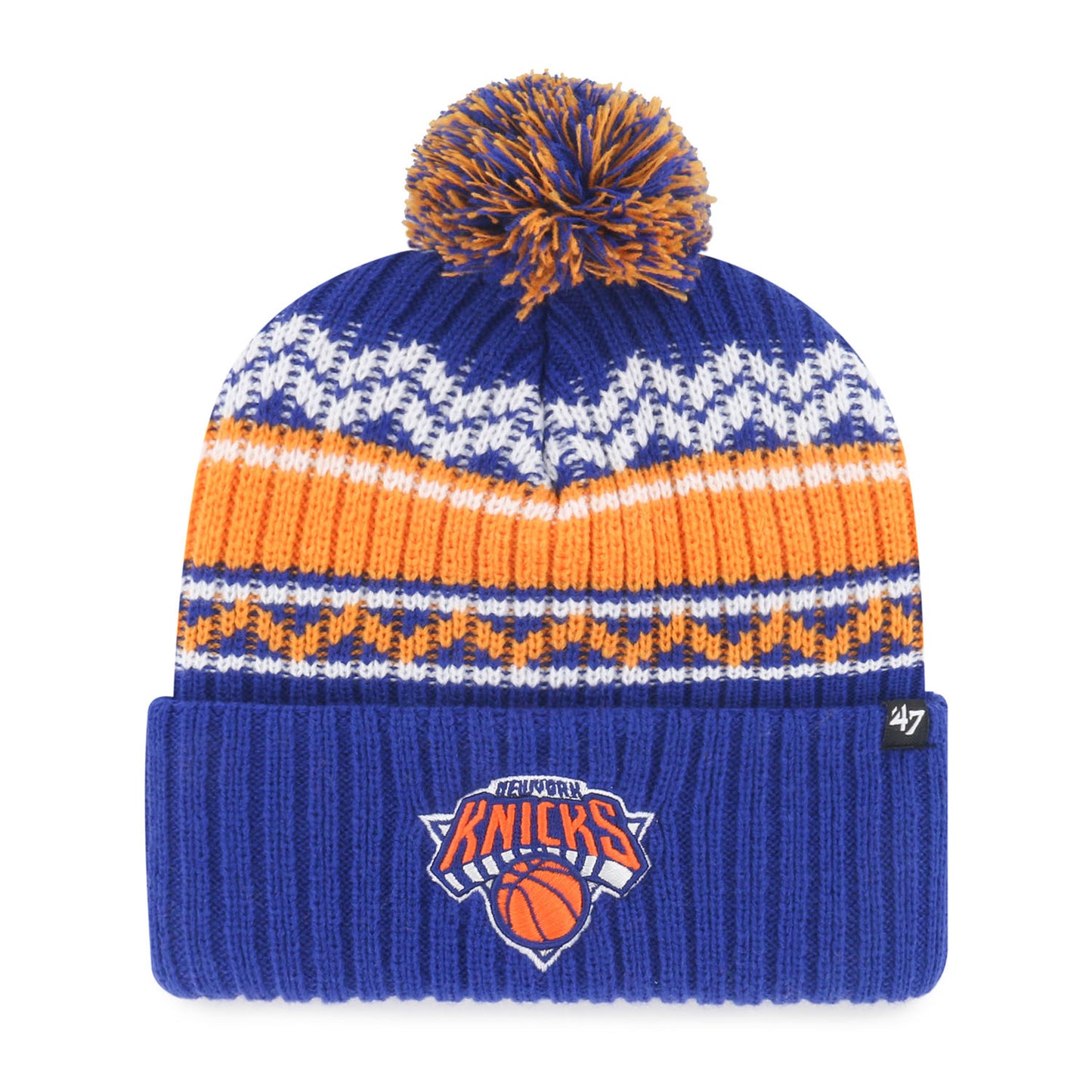 Youth '47 Brand Knicks Royal Polar Vortex Pom Cuff Knit