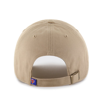 '47 Brand Knicks Khaki Primary Logo Clean Up Hat