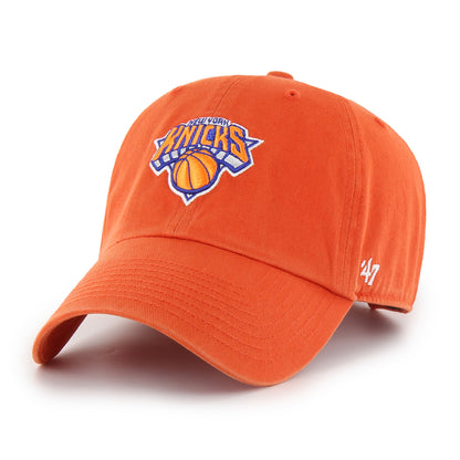 '47 Brand Knicks Orange Primary Logo Clean Up Hat