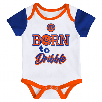 Newborn Knicks Born To Hoop 3 Piece Creeper Set