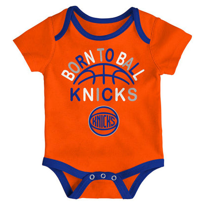 Newborn Knicks Born To Ball 3 Piece Creeper Set
