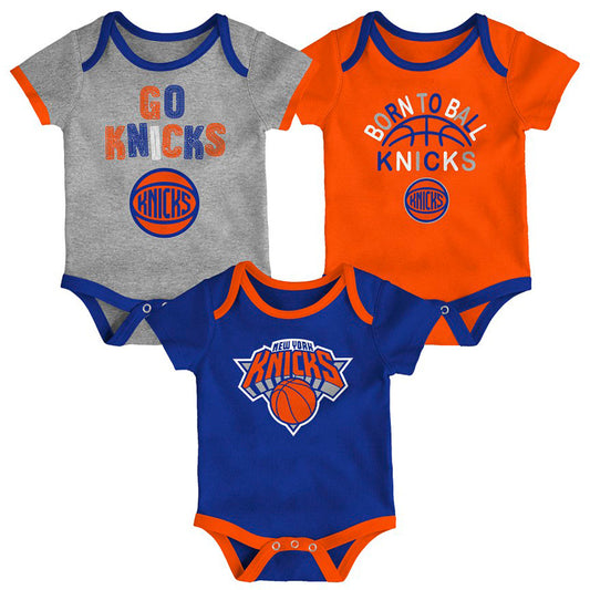 Newborn Knicks Born To Ball 3 Piece Creeper Set