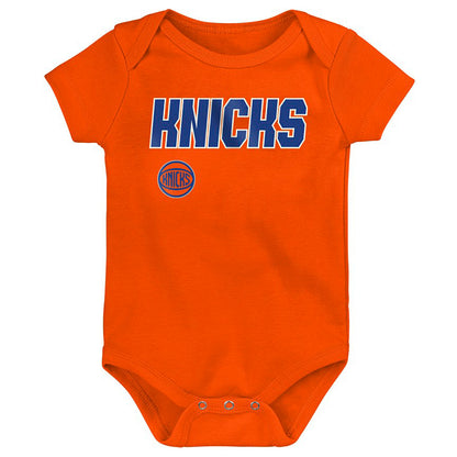 Outerstuff Knicks  Newborn Littlest Player 3pack Creeper Set