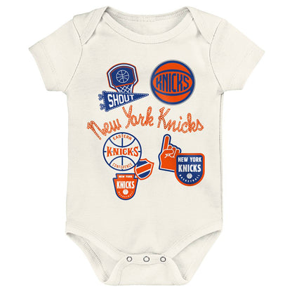 Outerstuff Knicks  Newborn Littlest Player 3pack Creeper Set