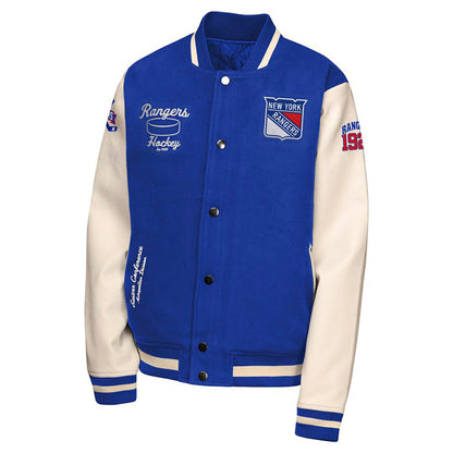 Youth Rangers Team Hug Varsity Jacket Royal