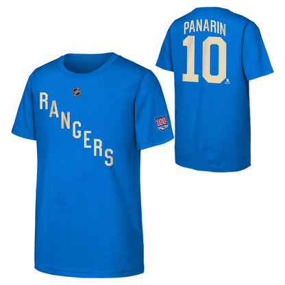 Youth Rangers Centennial Artemi Panarin Name & Number Tee