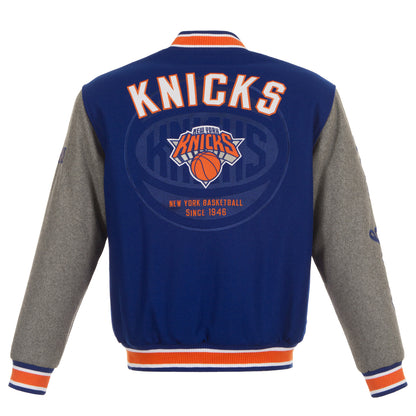 JH Design Knicks Two-Tone Reversible Wool Jacket - Back View