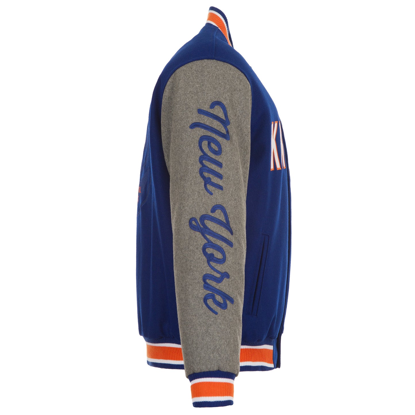 JH Design Knicks Two-Tone Reversible Wool Jacket - Right View