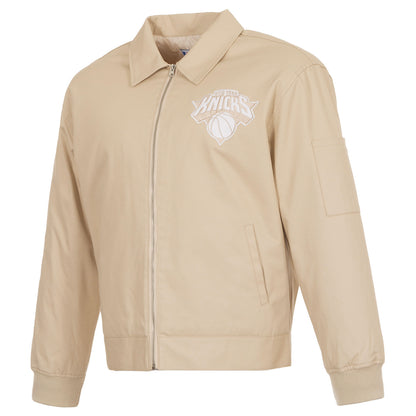 JH Design Knicks Cream Cotton Poly Twill Workwear Jacket