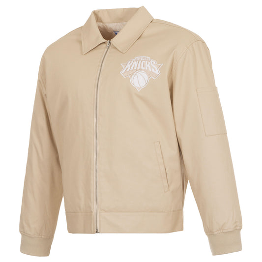 JH Design Knicks Cream Cotton Poly Twill Workwear Jacket