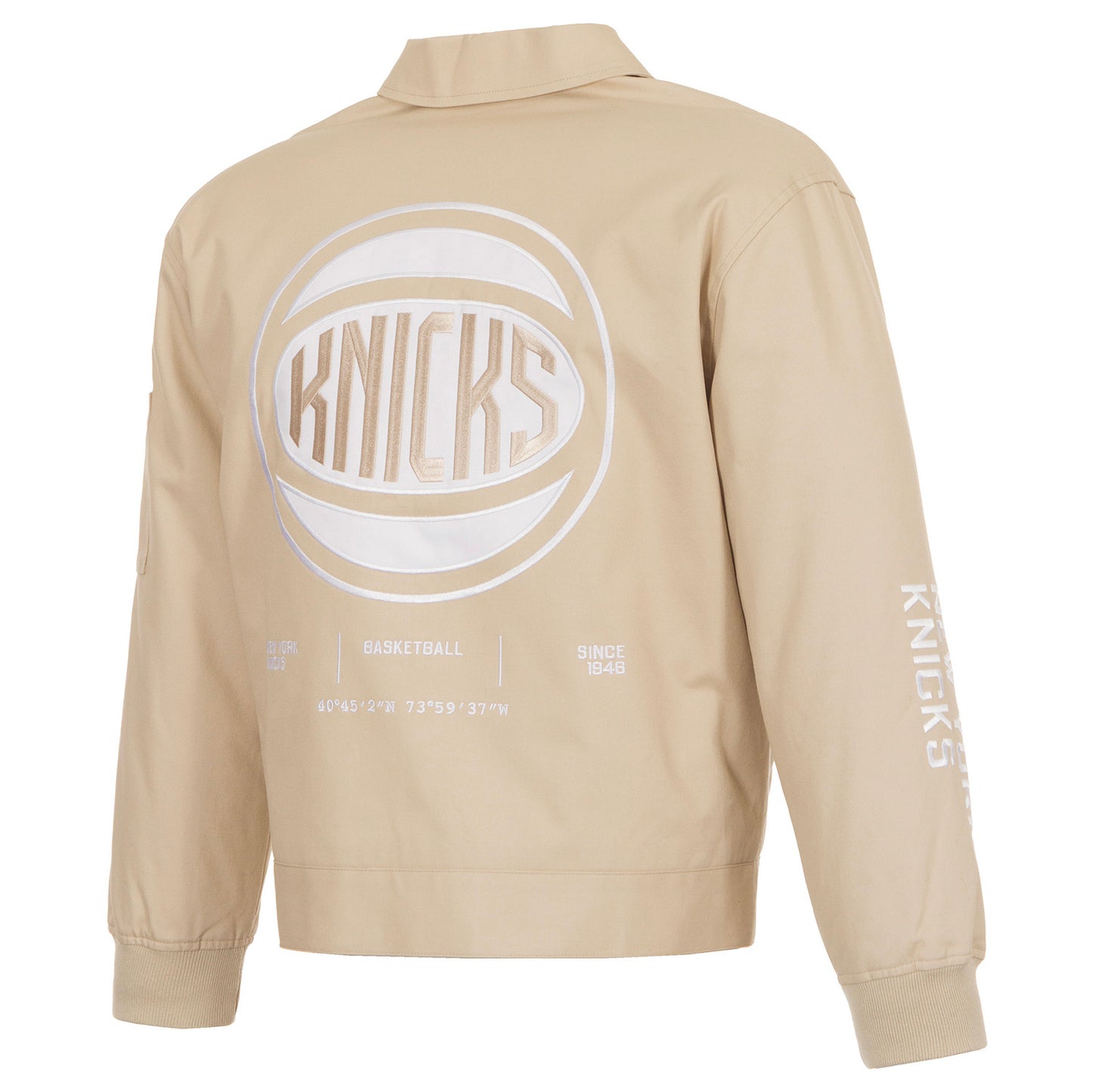 JH Design Knicks Cream Cotton Poly Twill Workwear Jacket