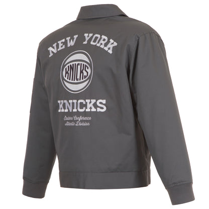 JH Design Knicks Charcoal Mechanics Work Jacket