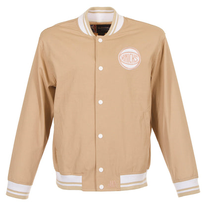 JH Design Knicks Tan Lightweight Canvas Jacket