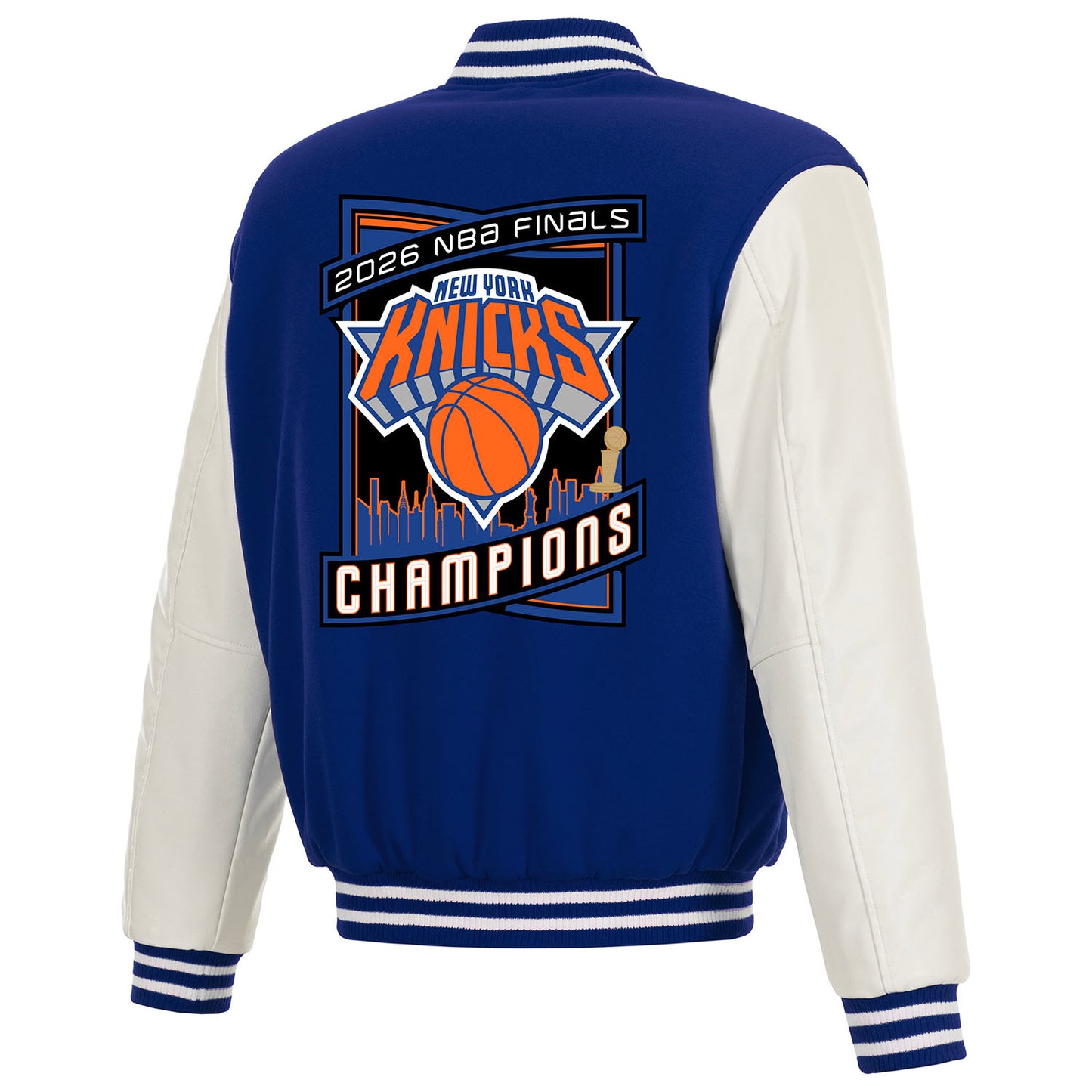 JH Design Knicks 2026 NBA Champions Reversible Fleece Jacket