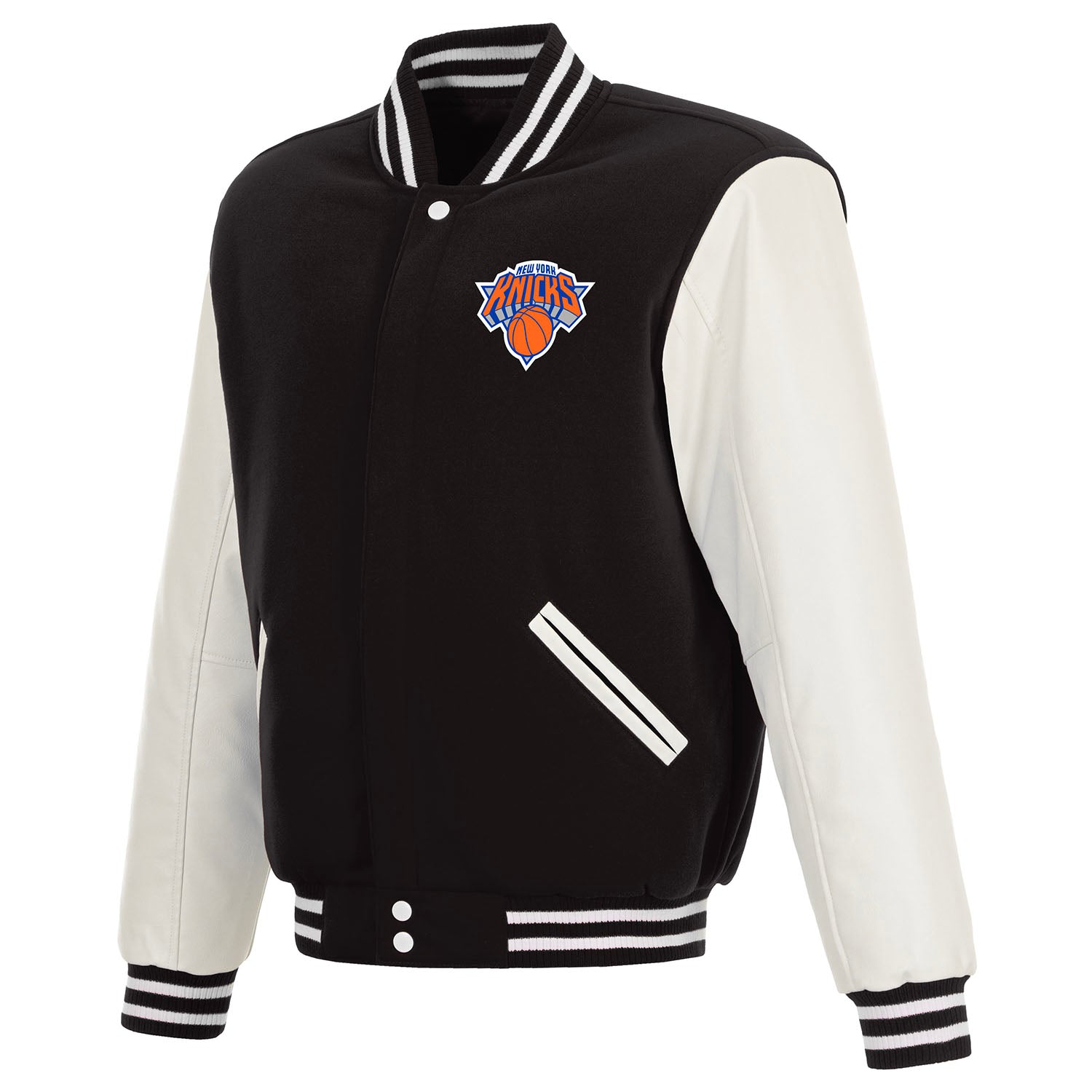 47 Brand Knicks Basalt Trademark Twill Bomber Jacket – Shop