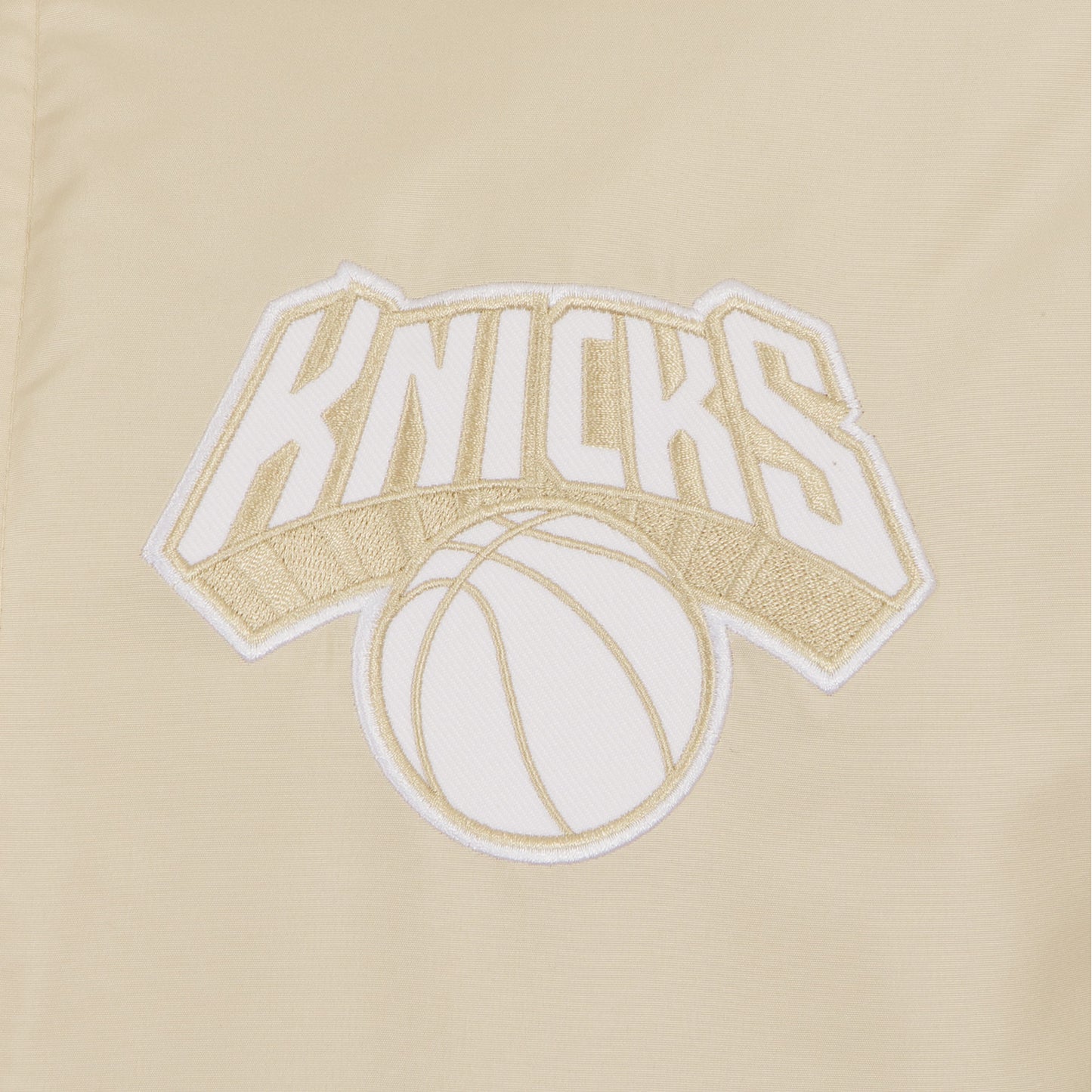 JH Design Knicks Reversible Tan/White Varsity Jacket