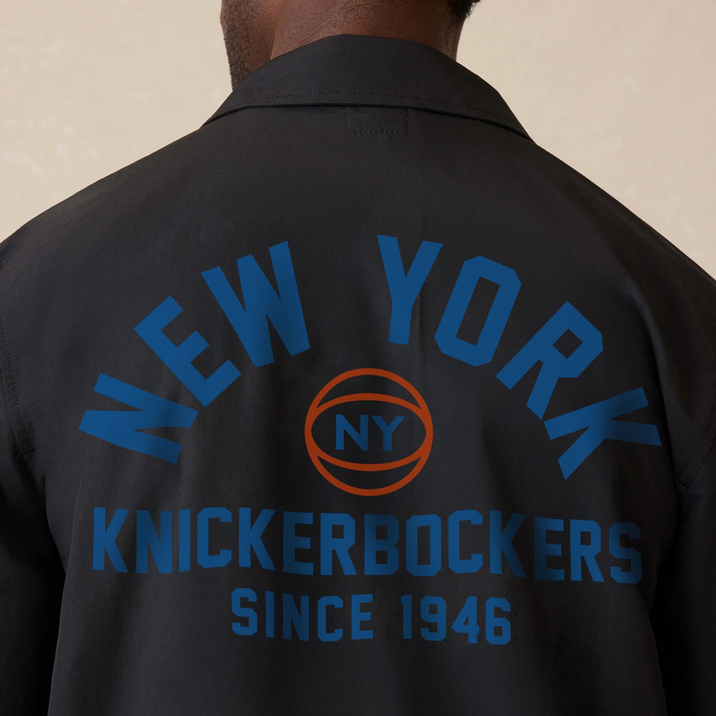 Faherty Knicks Black Coaches Jacket