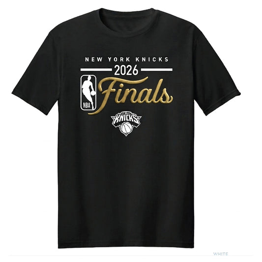 Knicks 2026 Finals Gold Puff Print Tee