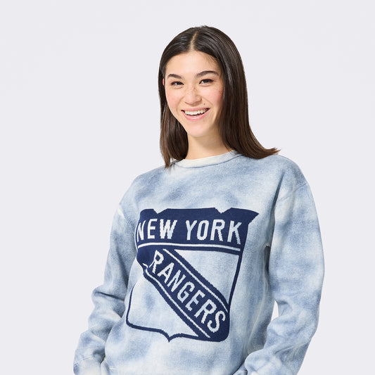 Terez Rangers Tonal Tie Dye Knit Cotton Sweater