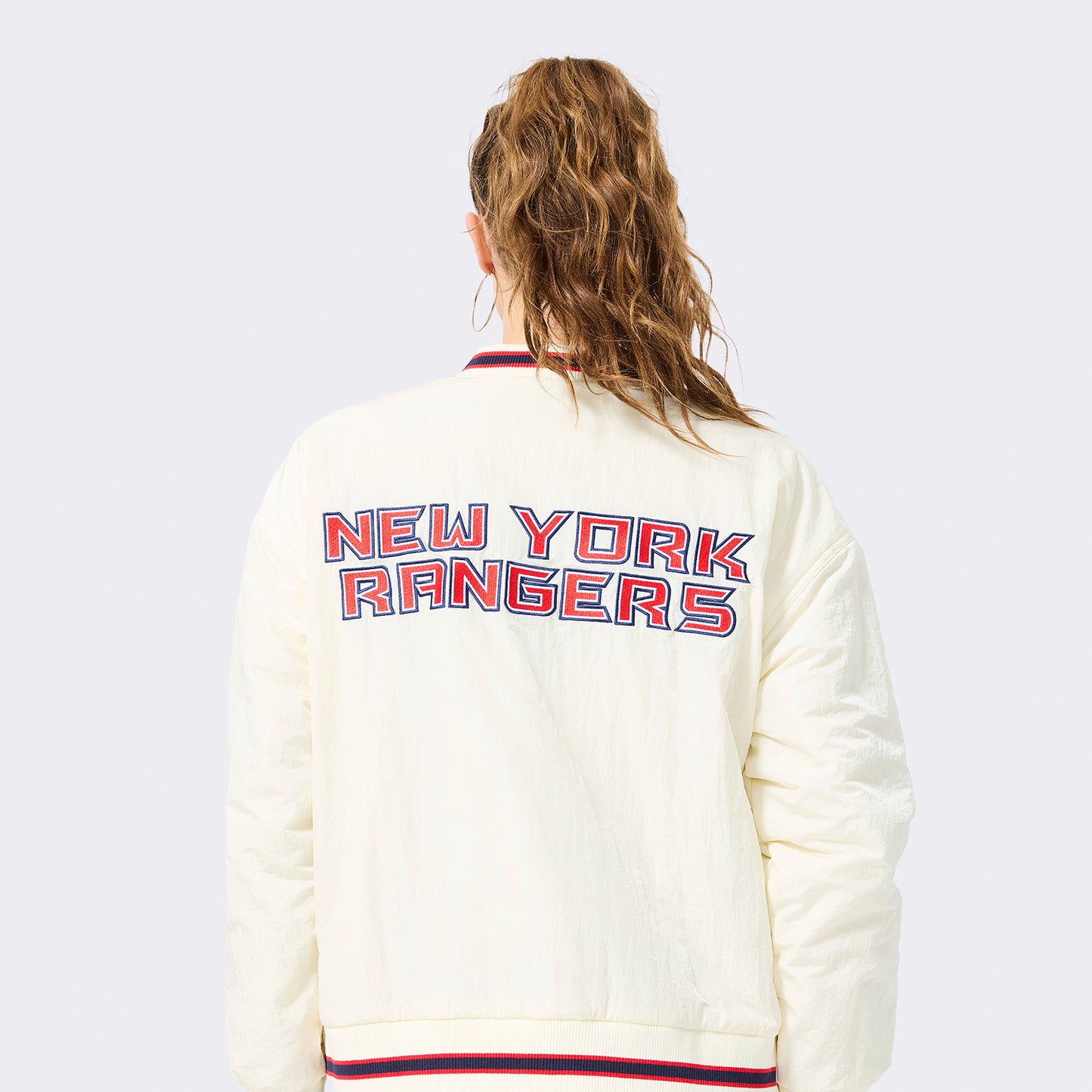 Terez Rangers Cream Liberty Bomber Jacket