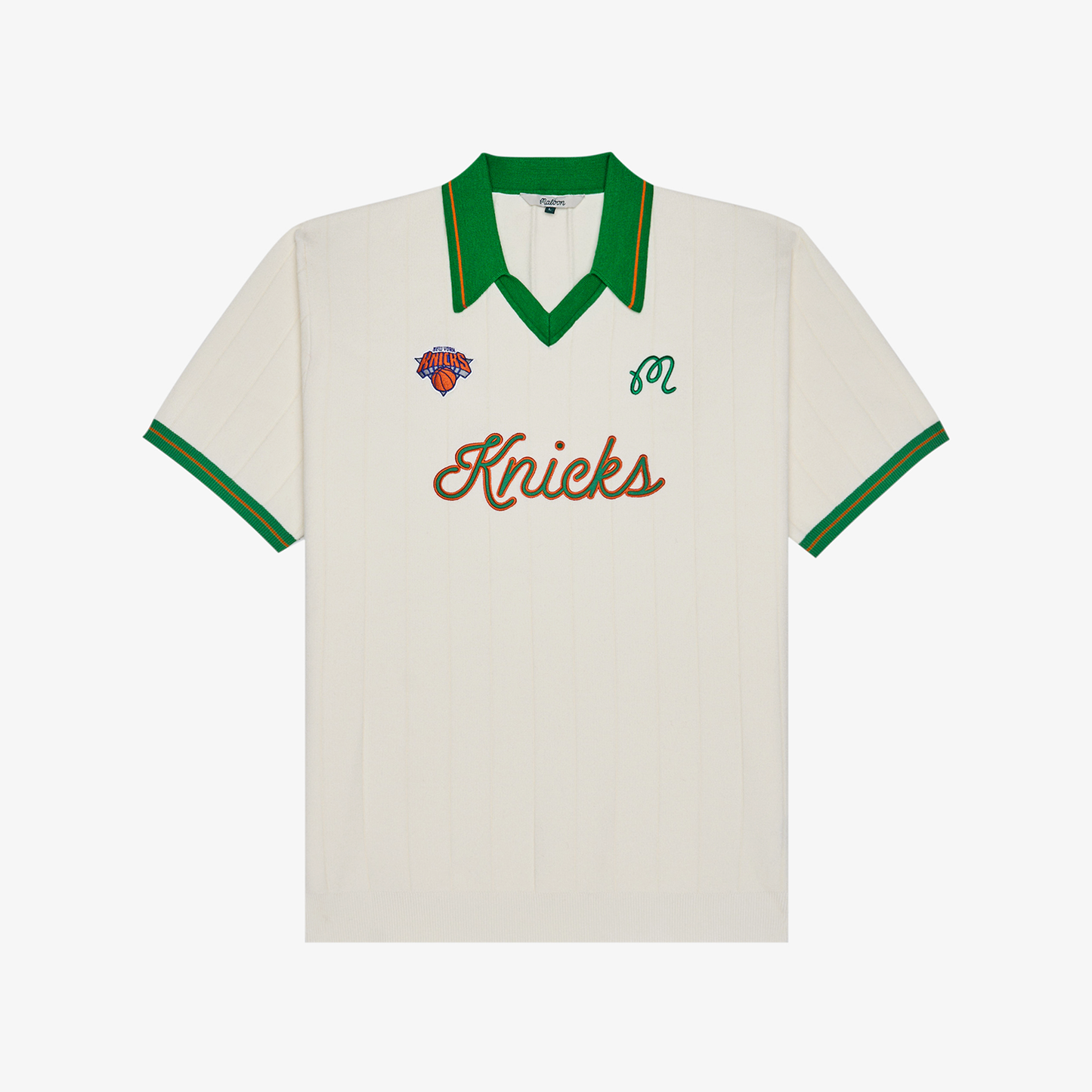 Malbon x Knicks Cream Uptown Knit Polo