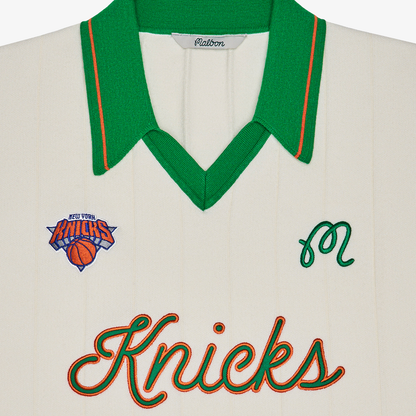 Malbon x Knicks Cream Uptown Knit Polo