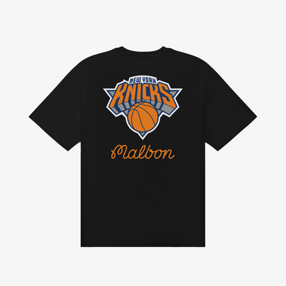 Malbon x Knicks Black Bermuda Courtside Tee