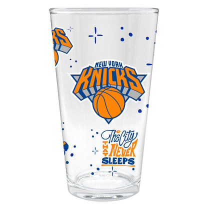 Knicks Landmark 16oz Pint Glass - Front View