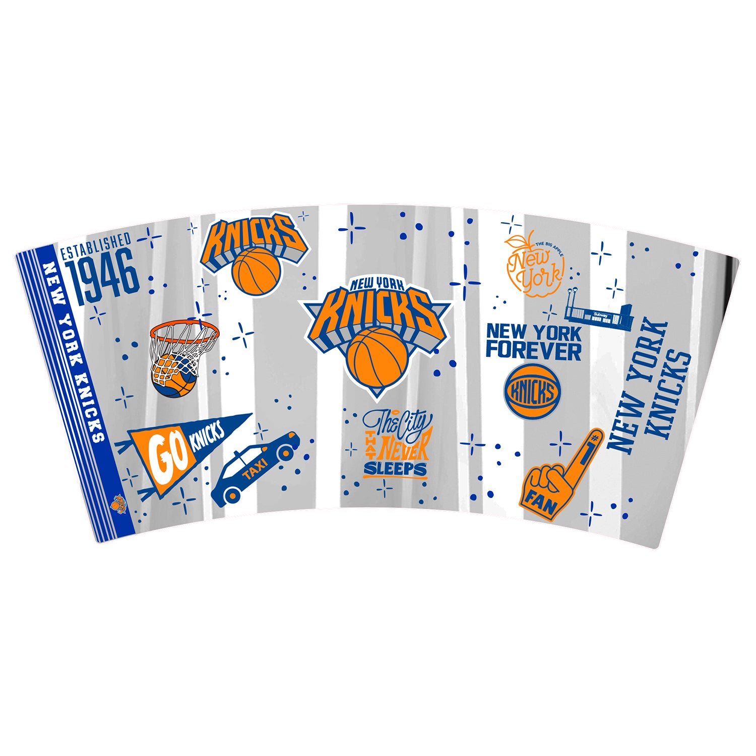 Knicks Landmark 16oz Pint Glass - Full Print View