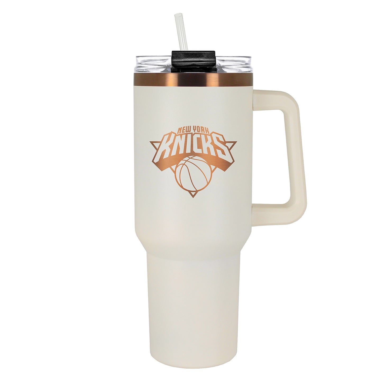 Knicks White/Gold 40oz Colossus Tumbler Cup - Front View