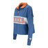 Women's '47 Brand Knicks Remi Quarter Zip In Blue, White & Orange - Left Side View