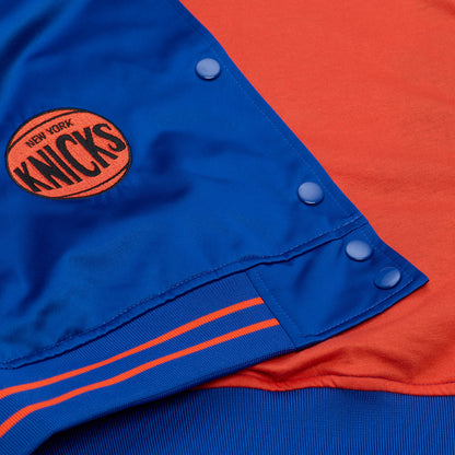 Women's Mitchell & Ness Knicks Double Clutch Crop Satin Jacket - Inside View