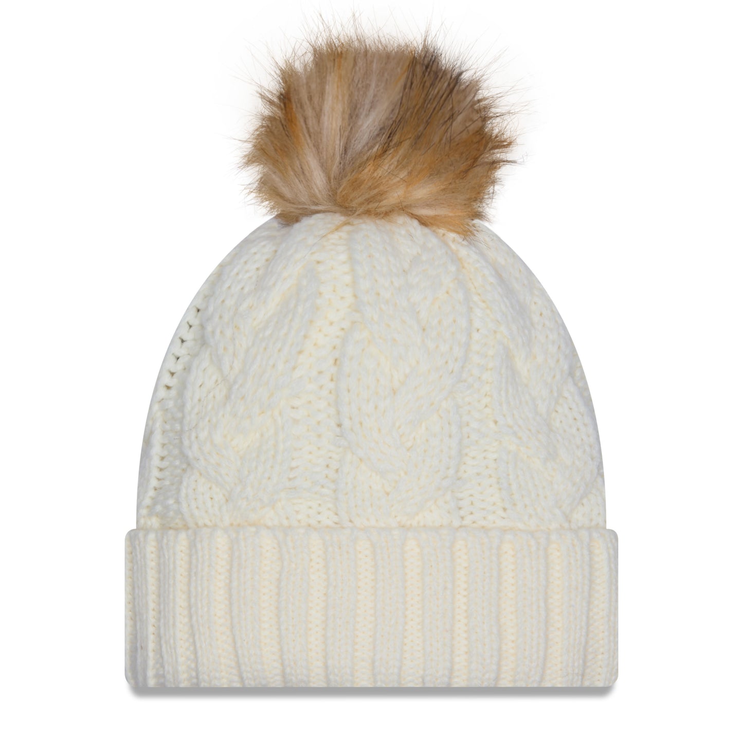 Women's New Era Knicks Fur Chrome Knit Pom - Back View