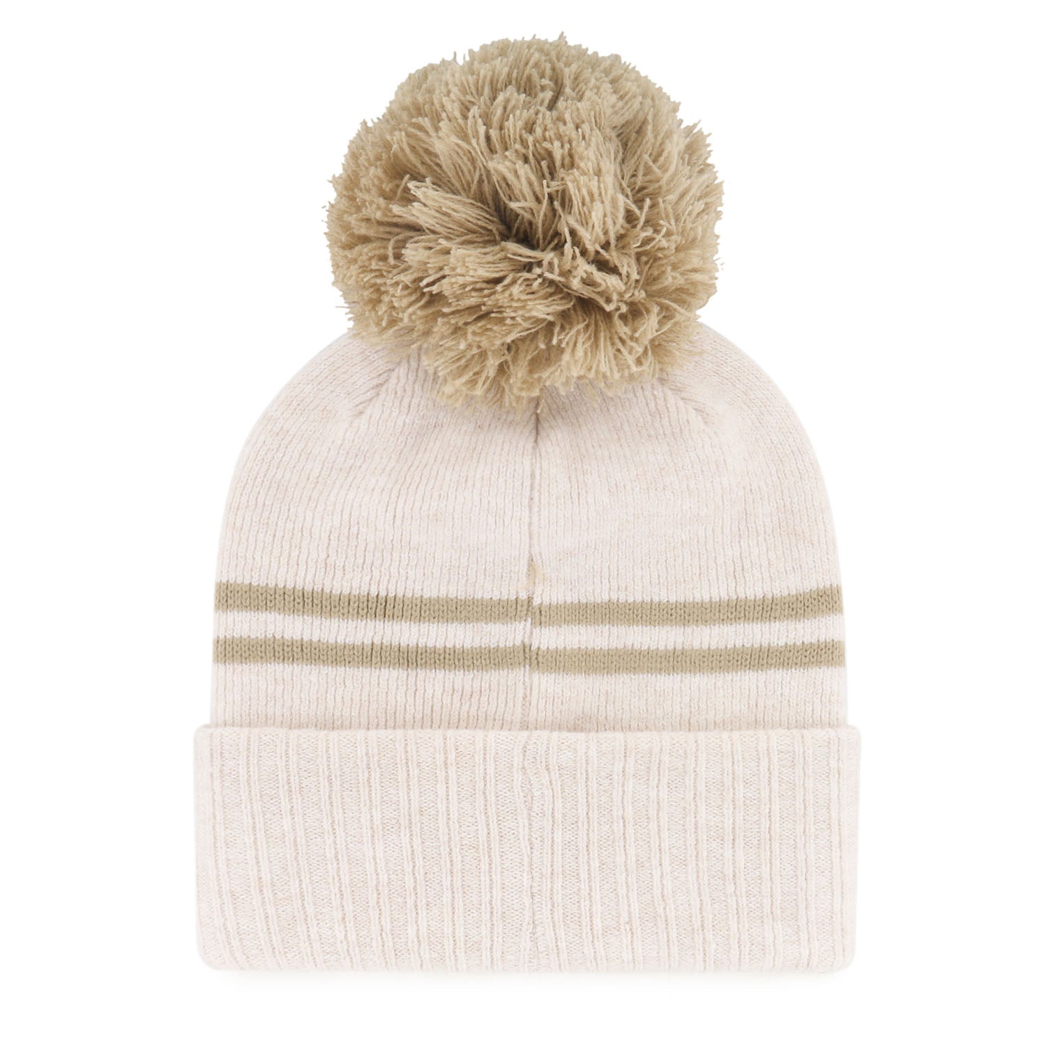 Women's '47 Brand Knicks Natural Latte Pom Cuff Knit - Back View