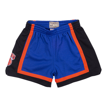 Women's Mitchell & Ness Knicks Jump Shot Short In Blue - Front View